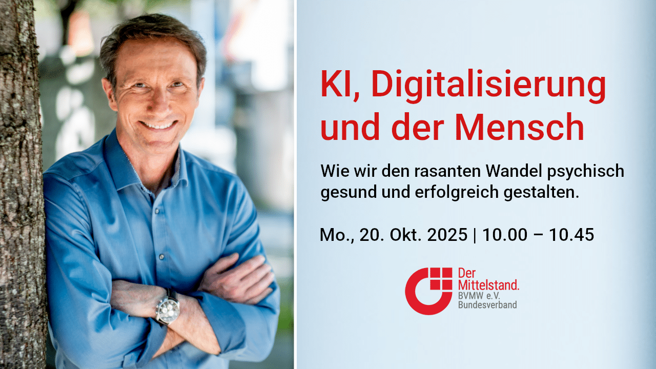 Vortrag vom Führungsexperten Michael Hampel zum Thema Ki, Digitalisierung und der Mensch